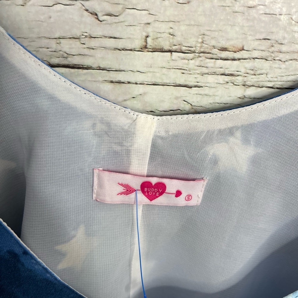 Buddy Love - Star Top blue size small tank top white - Picture 5 of 8